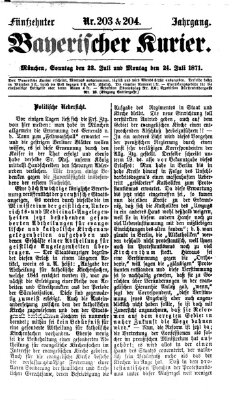 Bayerischer Kurier Montag 24. Juli 1871