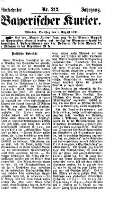 Bayerischer Kurier Dienstag 1. August 1871