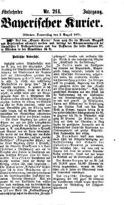 Bayerischer Kurier Donnerstag 3. August 1871