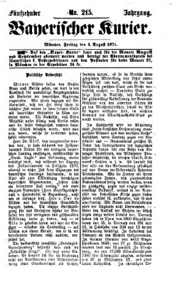 Bayerischer Kurier Freitag 4. August 1871