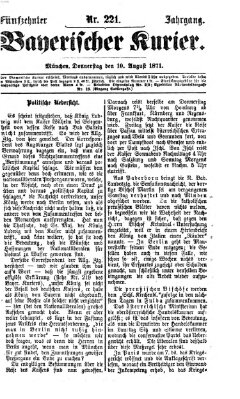 Bayerischer Kurier Donnerstag 10. August 1871