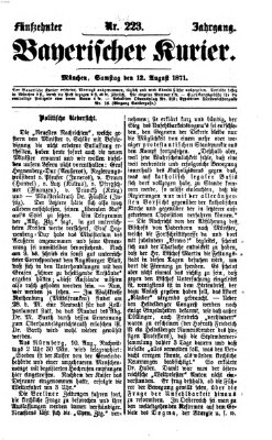 Bayerischer Kurier Samstag 12. August 1871