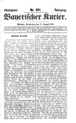 Bayerischer Kurier Donnerstag 17. August 1871