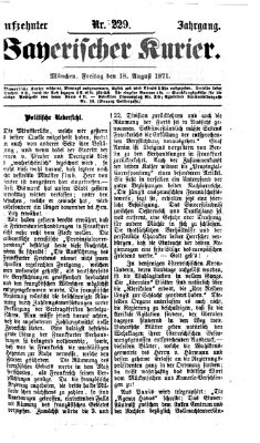 Bayerischer Kurier Freitag 18. August 1871