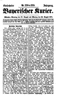 Bayerischer Kurier Sonntag 27. August 1871