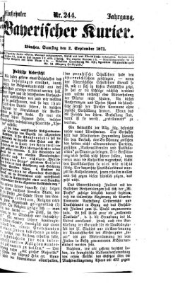 Bayerischer Kurier Samstag 2. September 1871