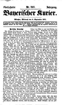 Bayerischer Kurier Mittwoch 6. September 1871