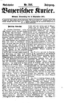 Bayerischer Kurier Donnerstag 14. September 1871