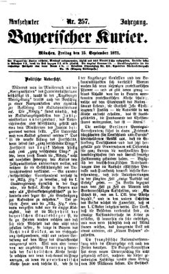 Bayerischer Kurier Freitag 15. September 1871