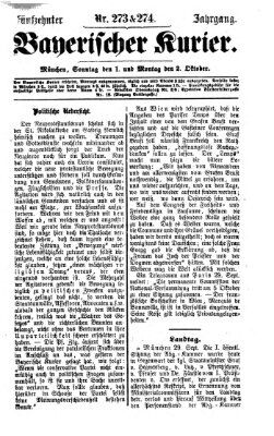 Bayerischer Kurier Sonntag 1. Oktober 1871