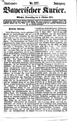 Bayerischer Kurier Donnerstag 5. Oktober 1871