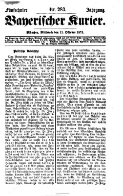 Bayerischer Kurier Mittwoch 11. Oktober 1871