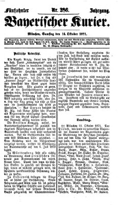 Bayerischer Kurier Samstag 14. Oktober 1871