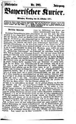 Bayerischer Kurier Samstag 21. Oktober 1871