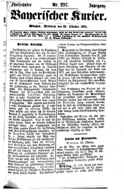 Bayerischer Kurier Mittwoch 25. Oktober 1871