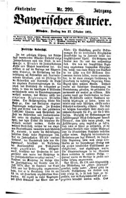 Bayerischer Kurier Freitag 27. Oktober 1871