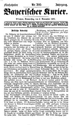 Bayerischer Kurier Donnerstag 2. November 1871