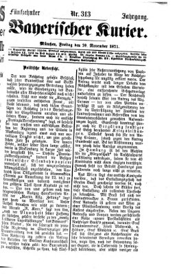 Bayerischer Kurier Freitag 10. November 1871