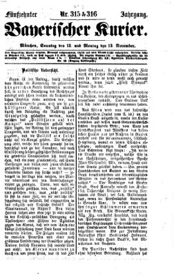 Bayerischer Kurier Sonntag 12. November 1871