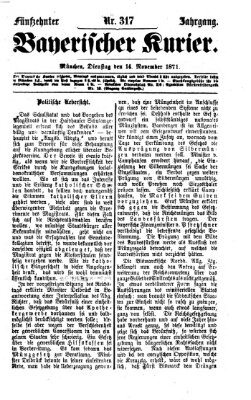 Bayerischer Kurier Dienstag 14. November 1871