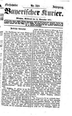 Bayerischer Kurier Mittwoch 15. November 1871