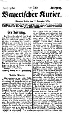 Bayerischer Kurier Freitag 17. November 1871