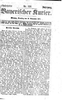 Bayerischer Kurier Samstag 18. November 1871