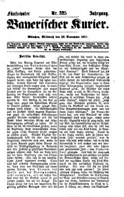 Bayerischer Kurier Mittwoch 22. November 1871