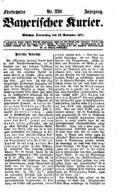 Bayerischer Kurier Donnerstag 23. November 1871