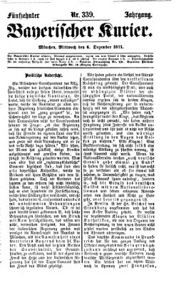 Bayerischer Kurier Mittwoch 6. Dezember 1871