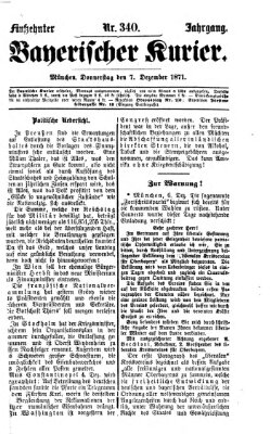 Bayerischer Kurier Donnerstag 7. Dezember 1871