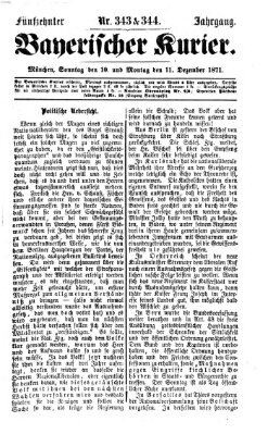 Bayerischer Kurier Sonntag 10. Dezember 1871