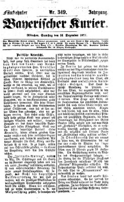 Bayerischer Kurier Samstag 16. Dezember 1871