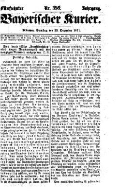 Bayerischer Kurier Samstag 23. Dezember 1871