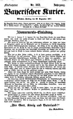 Bayerischer Kurier Freitag 29. Dezember 1871