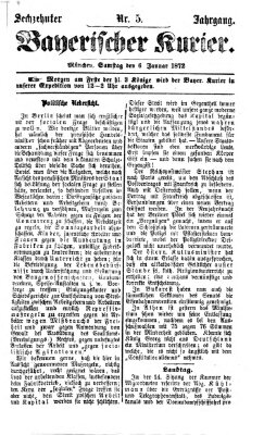 Bayerischer Kurier Samstag 6. Januar 1872