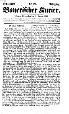 Bayerischer Kurier Donnerstag 11. Januar 1872