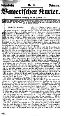 Bayerischer Kurier Samstag 13. Januar 1872