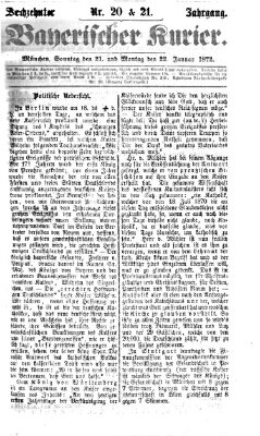 Bayerischer Kurier Montag 22. Januar 1872