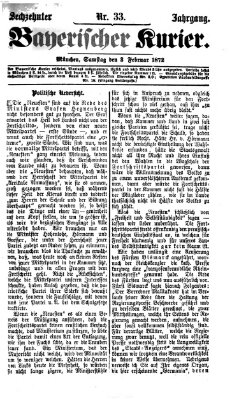 Bayerischer Kurier Samstag 3. Februar 1872