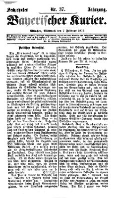 Bayerischer Kurier Mittwoch 7. Februar 1872