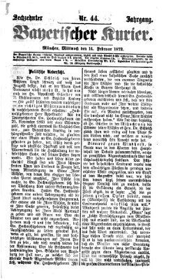 Bayerischer Kurier Mittwoch 14. Februar 1872