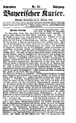 Bayerischer Kurier Donnerstag 15. Februar 1872