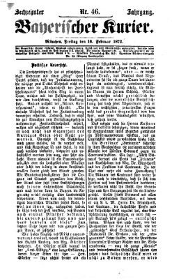 Bayerischer Kurier Freitag 16. Februar 1872