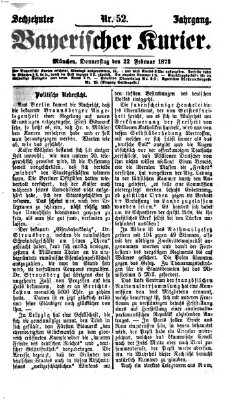 Bayerischer Kurier Donnerstag 22. Februar 1872