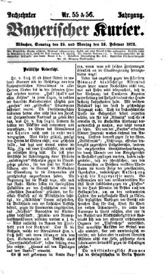 Bayerischer Kurier Sonntag 25. Februar 1872