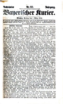 Bayerischer Kurier Freitag 1. März 1872