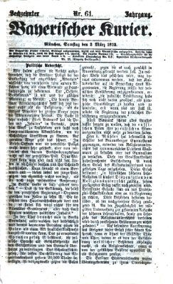 Bayerischer Kurier Samstag 2. März 1872