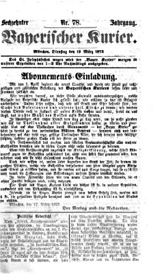 Bayerischer Kurier Dienstag 19. März 1872