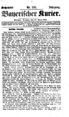 Bayerischer Kurier Samstag 27. April 1872